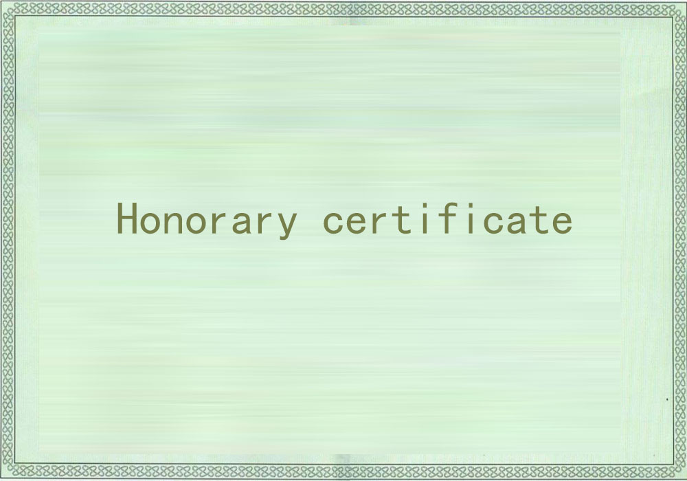 Certificate of Honor 8